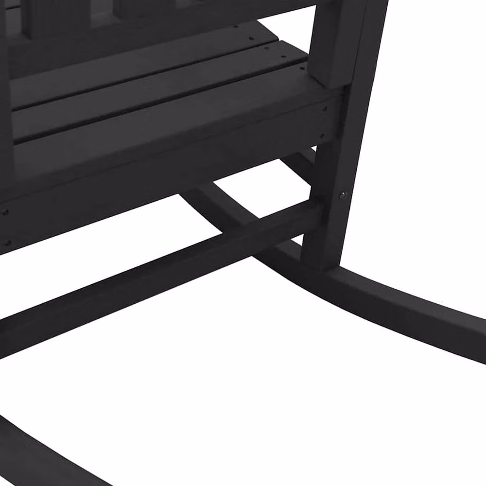 Berkfield Home Set of 2 Black HDPE Garden Rocking Chairs W/D/H: 70 x 45 x 107.5 cm – 8