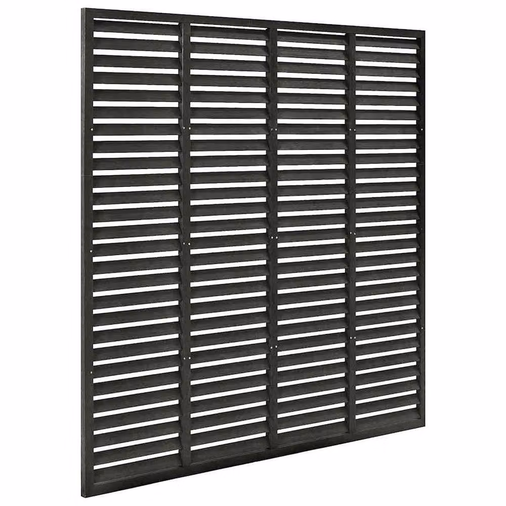 Berkfield Home Louver WPC Fence, Dark Grey, 180 x 180 cm – 3