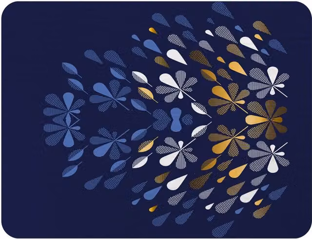 Benjamin Tate Design Autumn Print Fleece Blanket in Blue and Beige, W/D/H: 120 x 150 cm – 2