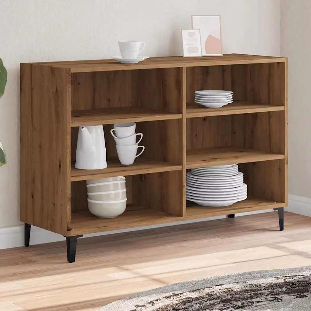 Berkfield Home Artisan Oak Sideboard in Brown, W/D/H: 103.5 x 35 x 70 cm – 3