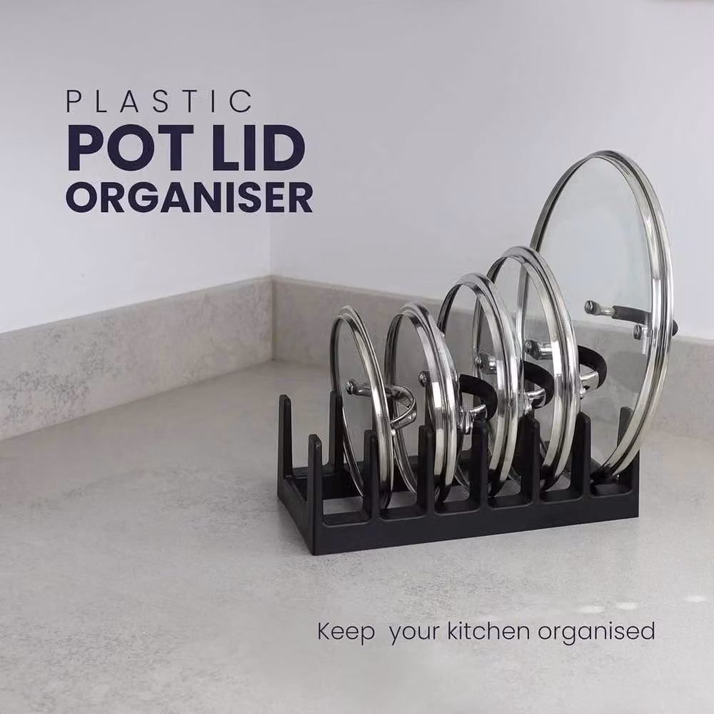 KORVIXA Black Plastic Freestanding Rectangular Dish Drainer Rack, Width: 100 cm – 2