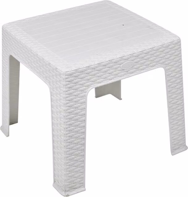 URBNLIVING Modern White Square Rattan Coffee Table