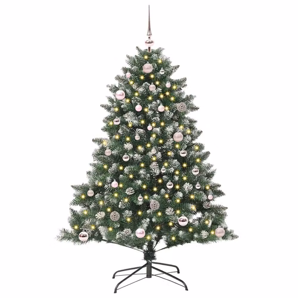 Berkfield Home Artificial Christmas Tree in Green, W/D/H: 105 x 105 x 150 cm – 2