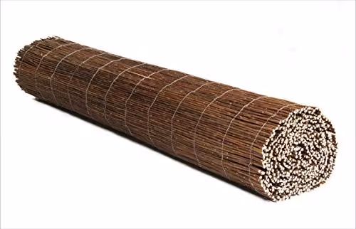 Papillon Primrose Premium Woven Willow Fencing Screening Rolls in Brown and Yellow, W: 400 cm, H: 150 cm – 2