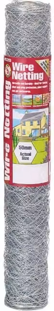 Gardman Galvanised Steel Wire Netting Mesh Fence in Silver – 1