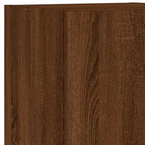 vidaXL Modern Floating TV Cabinet with LED Lights and Storage in Brown Oak – 2