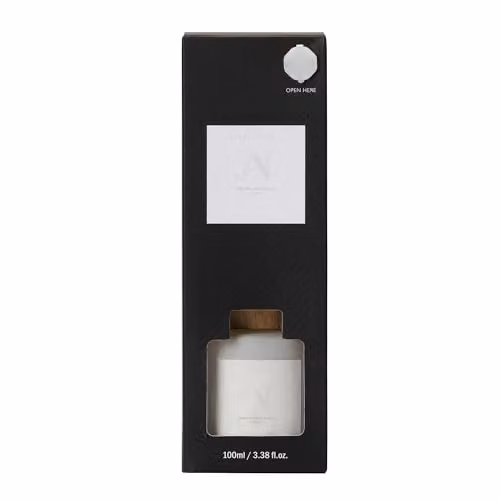 Aroma Naturals Vanilla Bean Reed Diffuser with Pink Frosted Glass Vessel, 100ml – 1