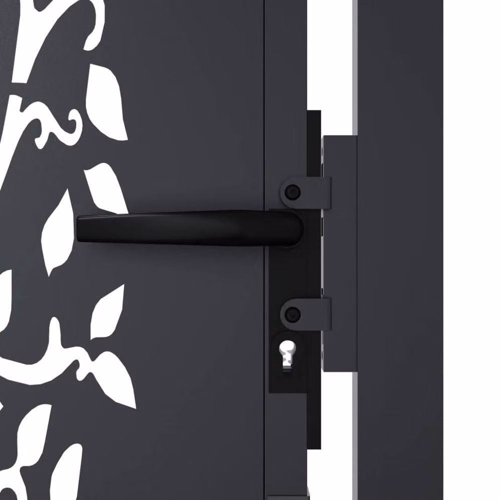 Berkfield Home Steel Garden Gate in Anthracite Grey, W: 80 cm, H: 105 cm – 5