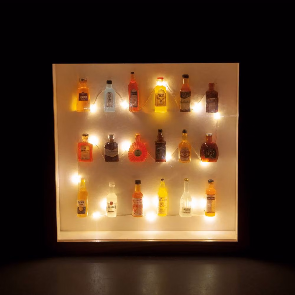 VFM e-Store Multicolour LED Rectangular Wood Frame Bottle Decoration – 3