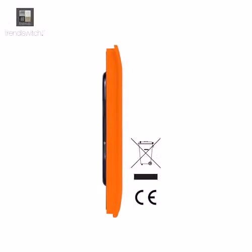 Trendi Switch Artistic Modern Glossy Decorative Double Wall Blanking Plate in Orange – 2
