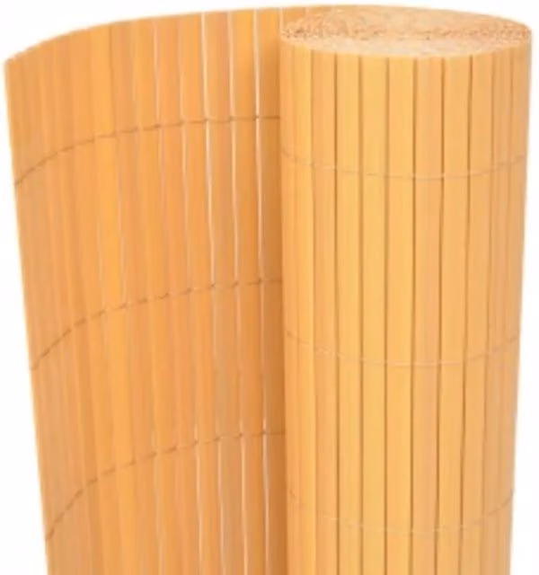 Berkfield Home Double-Sided Yellow PVC Garden Fence, H 110 cm x W 300 cm
