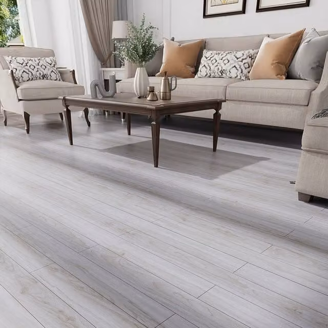 Darphe Rustic Wood Look Self-Adhesive PVC Plank Flooring in Grey