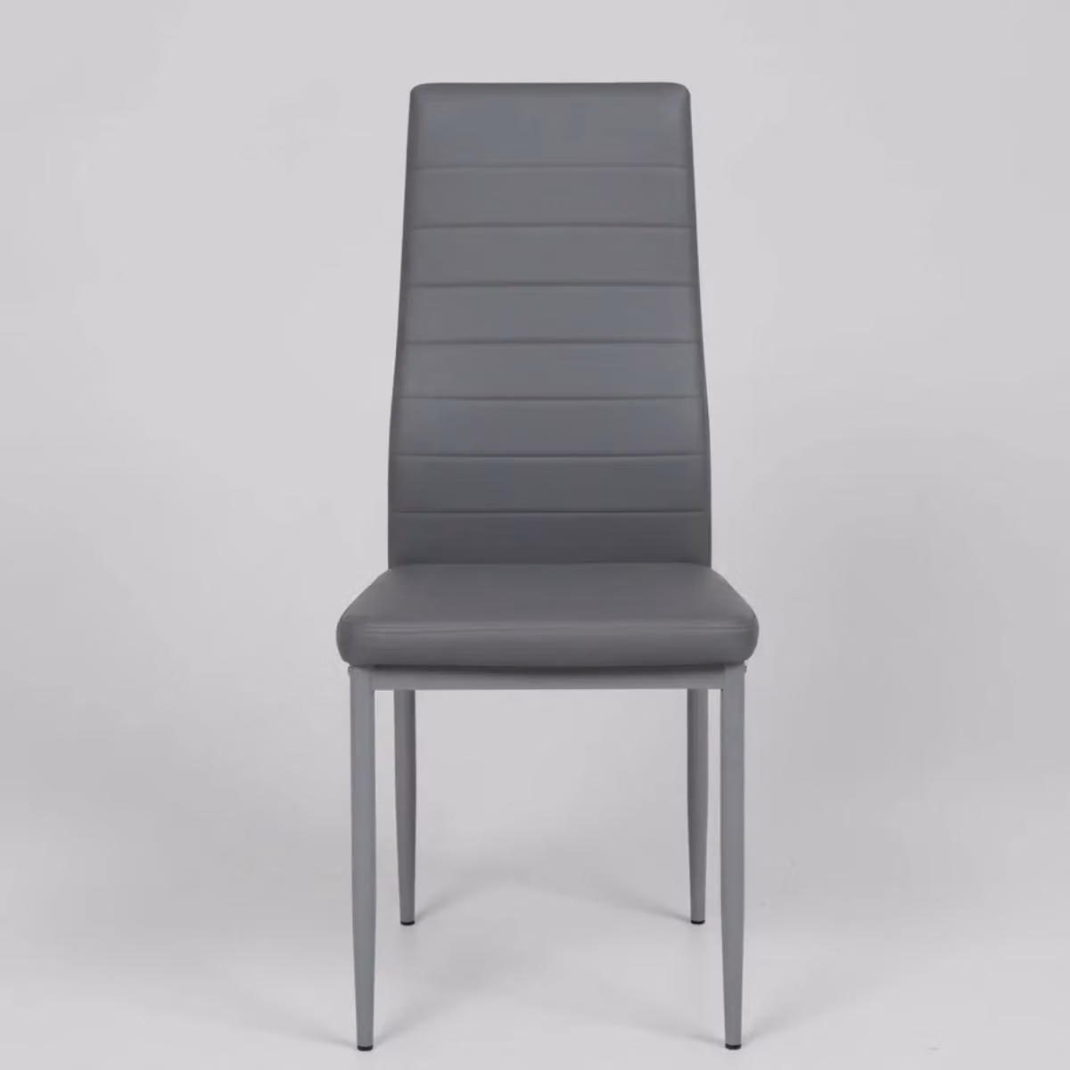 Kosy Koala Brown Oak Effect Dining Table Set with 6 Grey Faux Leather Chairs – 2