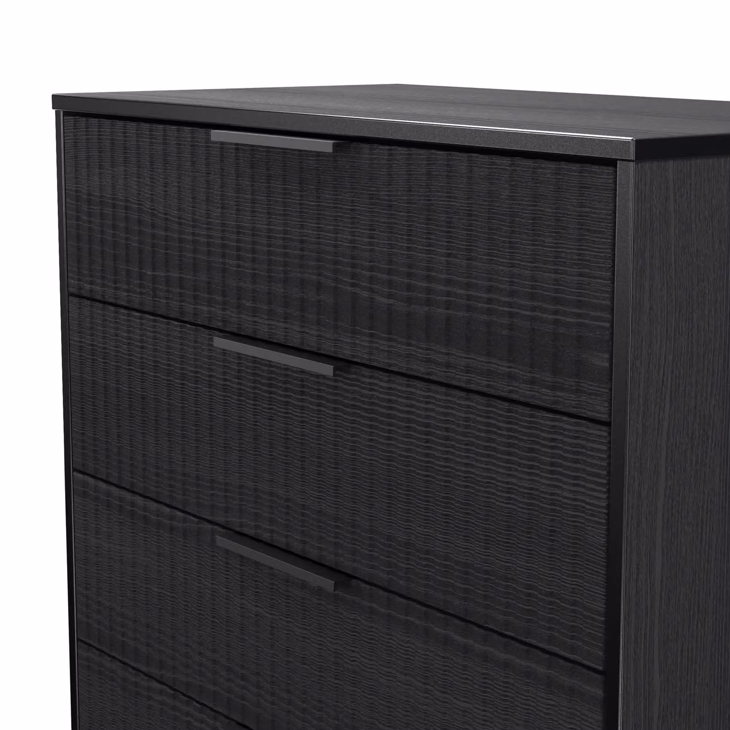 2 U Menai 5 Drawer Chest in Black, Ready Assembled – 3
