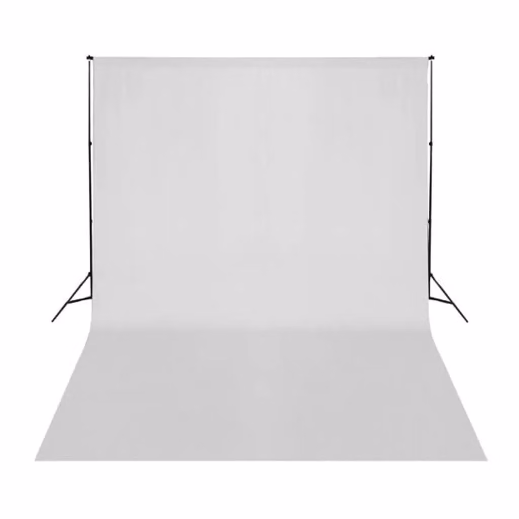 Berkfield Home White Cotton Backdrop, W: 500 cm, H: 300 cm