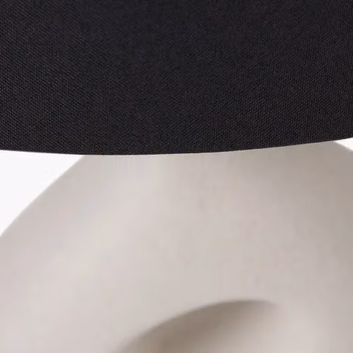 Pacific Lifestyle Ruma Abstract Boho Ceramic Table Lamp in Black – 5