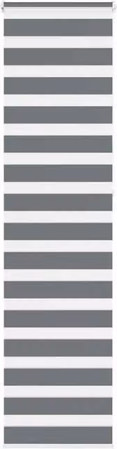 Berkfield Home Zebra Blind in Dark Grey, Polyester, W: 60 cm, H: 230 cm – 1