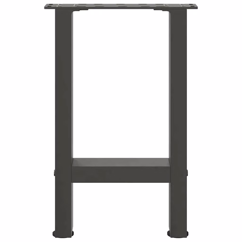Berkfield Home Steel Coffee Table Legs in Anthracite Black, 2 Pieces, W/D/H: 28 x 28 x 42-43 cm – 4