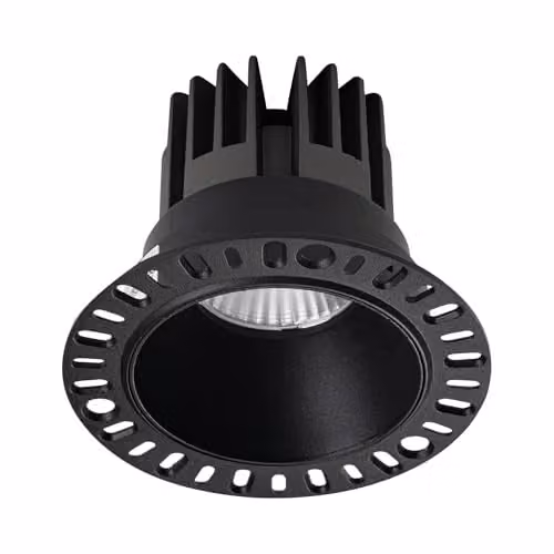 Netlighting Game Trimless Round Recessed LED Downlight, Black, 1100Lm, 3000K Warm White