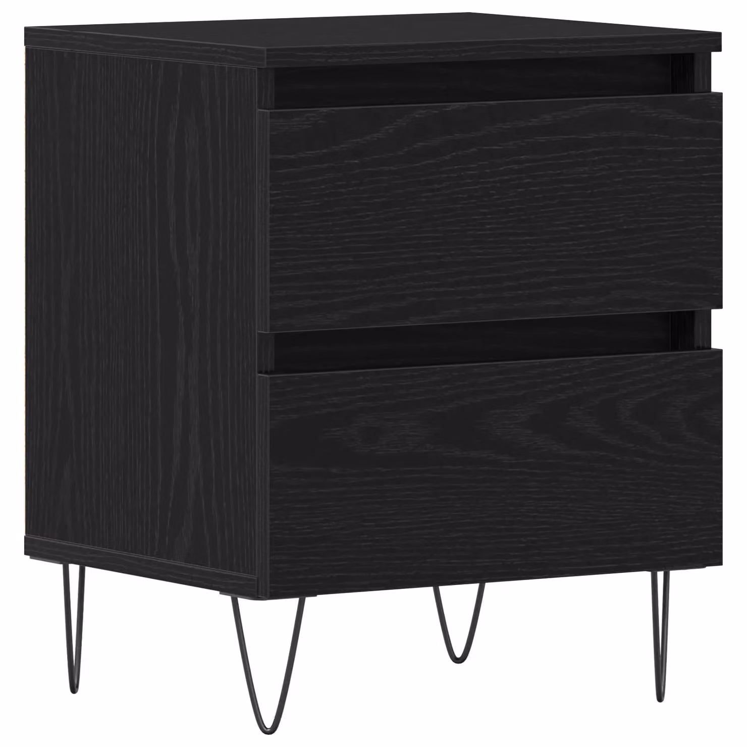 Berkfield Home Black Oak Bedside Cabinet W/D/H: 40 x 35 x 50 cm – 2
