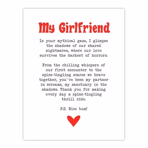 Artery8 Love Poem Horror Typography Wall Art Poster Print on Thick Paper, 46 x 61 cm – 1