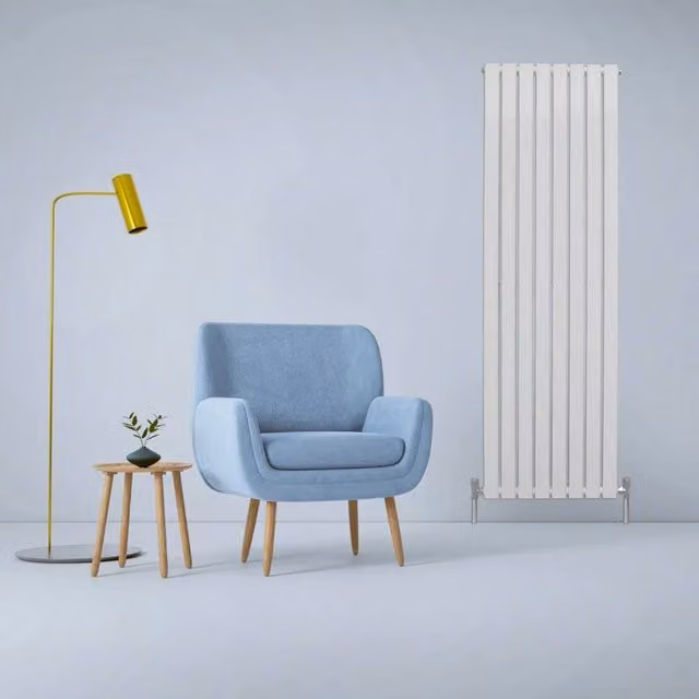 Monstershop Designer Flat Panel Steel Radiator in Gloss White, W: 180 cm, H: 56 cm – 1