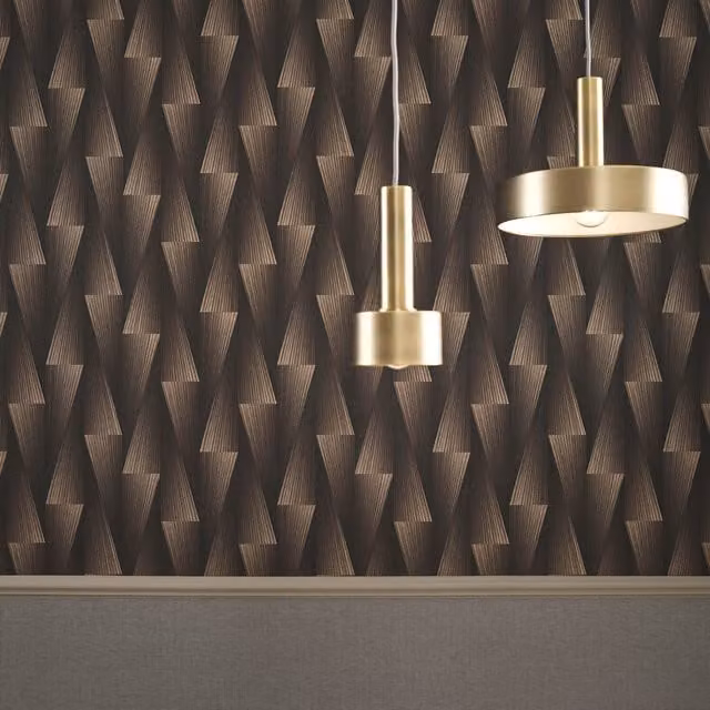 Erismann Shift 3D Wood Effect Vinyl Wallpaper in Brown