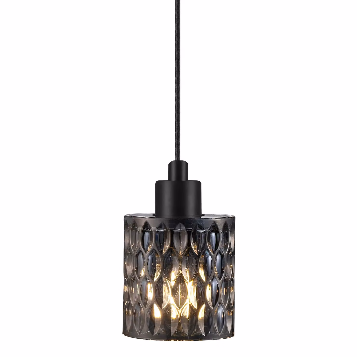 Nordlux Hollywood Pendant Light in Black Smoked Glass with E27 Fitting – 2