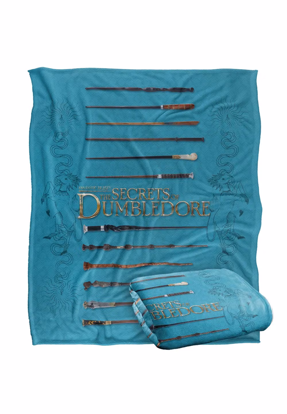 Warner Brothers Fantastic Beasts The Secrets Of Dumbledore Officially Licensed Silky Touch Super Soft White Throw Blanket W: 152 cm, D: 127 cm – 2