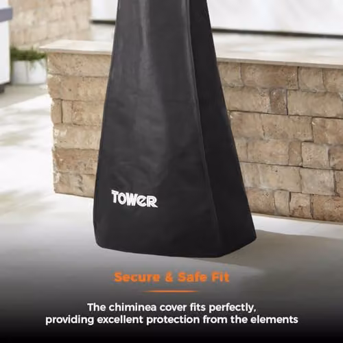 Tower Black Wood Burner Cover, H 117.5 x W 54 x D 20 cm – 4