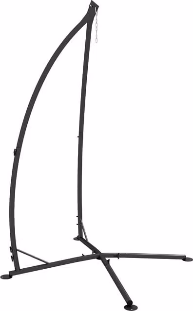 Outsunny Heavy Duty Metal Hammock Chair Stand with Chain in Black