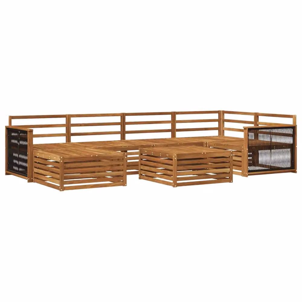 Berkfield Home 7 Piece Modern Outdoor Sofa Set in Brown Treated Acacia Wood with Cushions – 2
