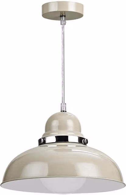 Premier Housewares Vermont Dome Pendant Light, Clay, H 115 x W 30 x D 30 cm