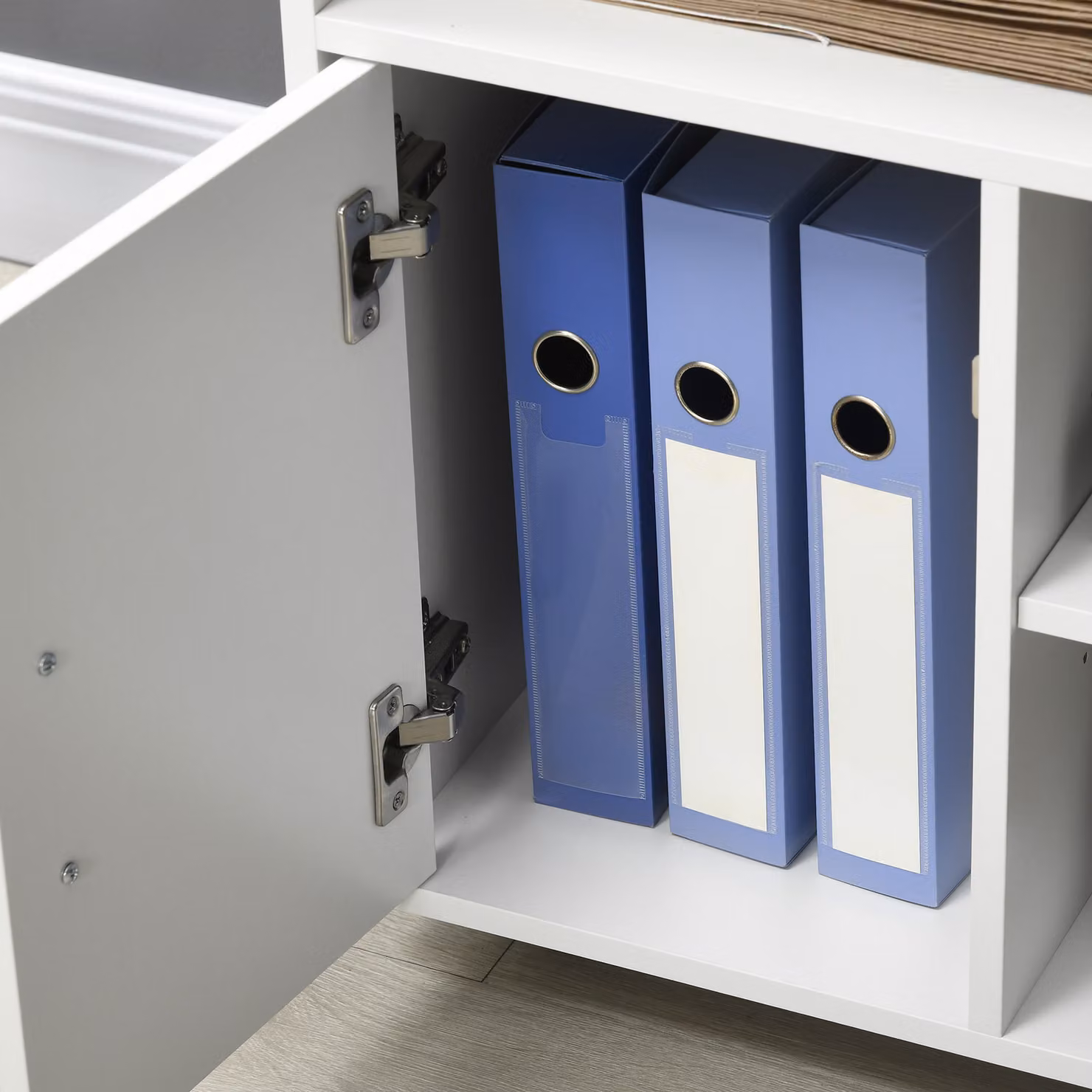 HOMCOM Mobile Printer Stand with Multiple Storage and Modern Design in White, W: 50 cm, D: 60 cm, H: 65.5 cm – 6