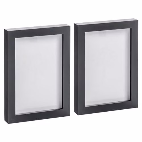 Nicola Spring Rectangular Black Photo Frames, Pack of 2, Fits 5 x 7 inch Photos – 1