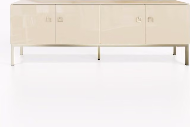 Frank Olsen Lyra 1500 TV Cabinet in Glossy White and Purple