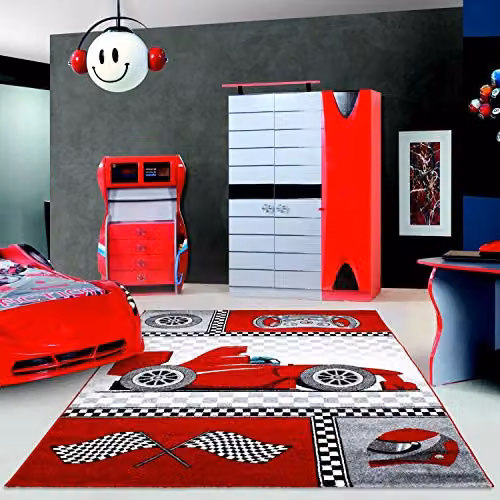 Bravich LTD Red Racing Car Kids Rug W: 80 cm, L: 150 cm