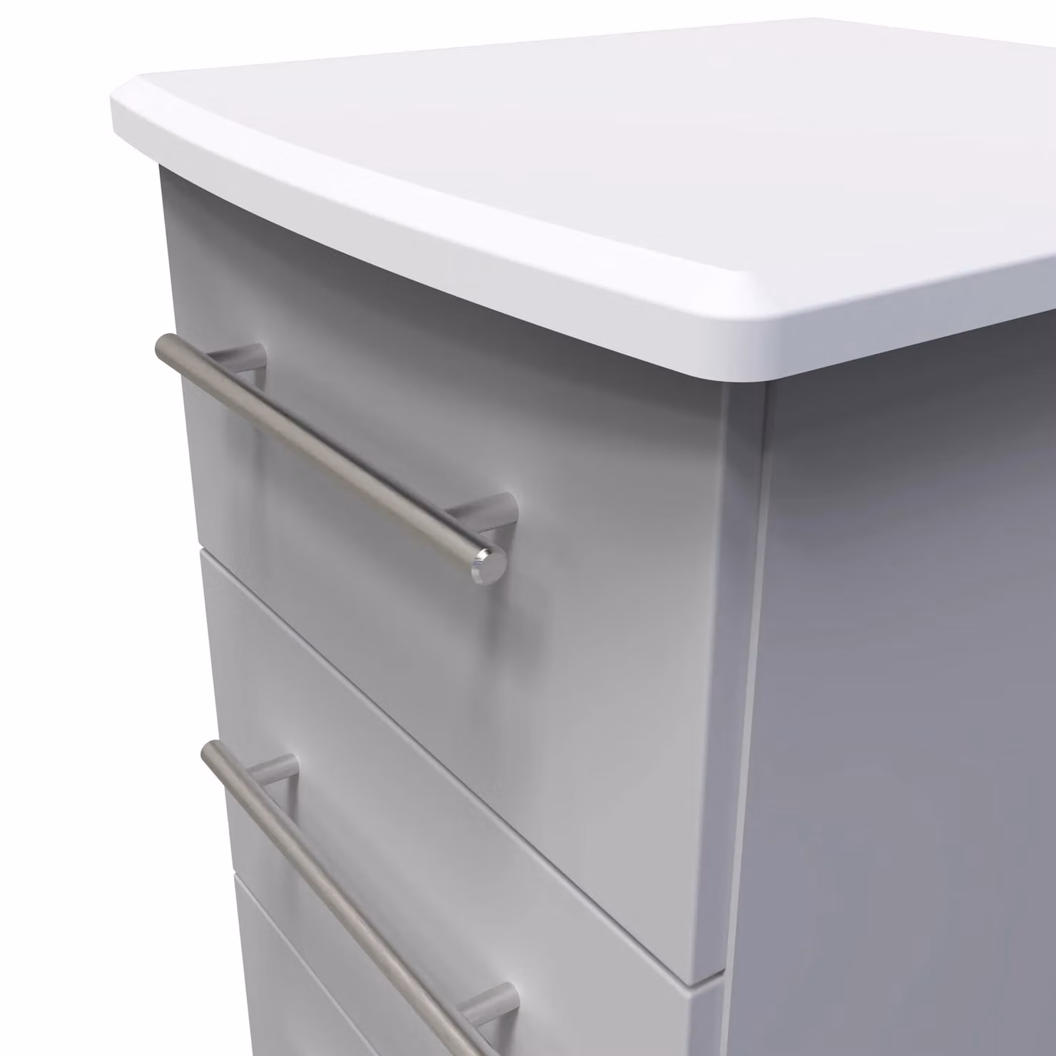 Carlton 3 Drawer Bedside Cabinet in Grey – 3