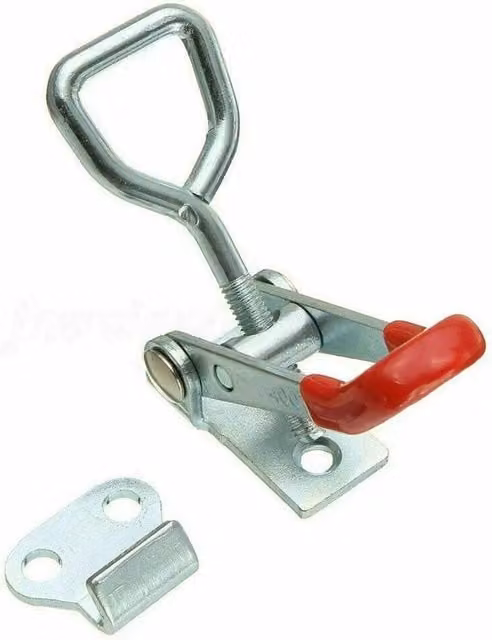 SPETLEK 10-Piece Adjustable Toggle Clamp Catch Lock in Silver and Red