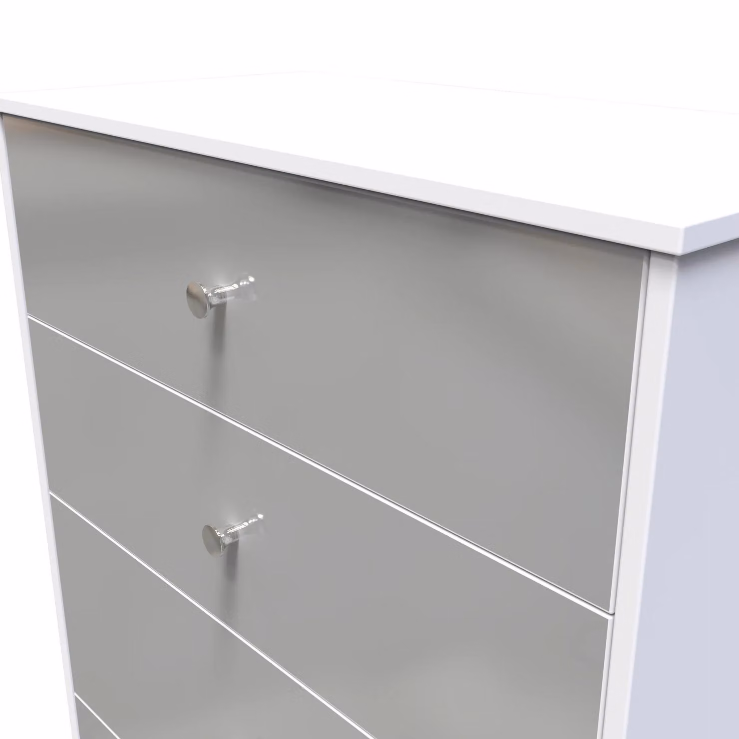 2 U Taunton 4 Drawer Deep Chest in Mid Grey, Ready Assembled – 2