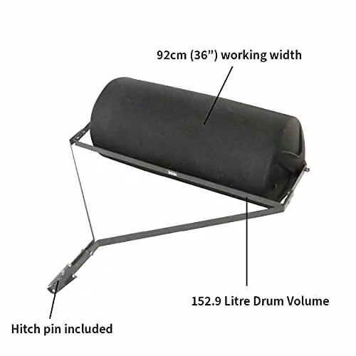 The Handy THGR92P Large Poly Body Garden Roller for Ride-On Lawnmowers, 92cm Roller Width