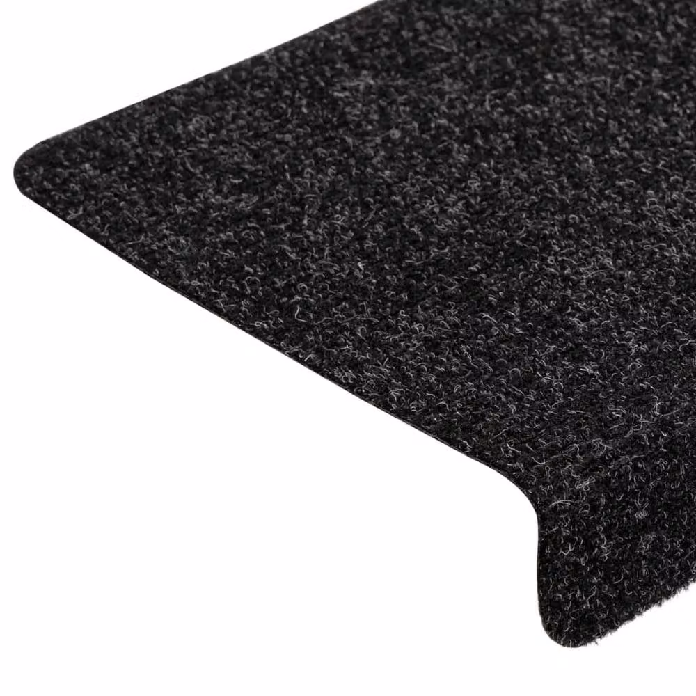 Berkfield Home Non-Slip Needle Punch Stair Mats, 15 Pack, Black, W/D/H: 65 x 21 x 4 cm – 4
