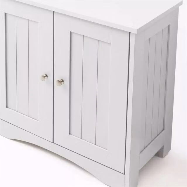 FORGEVIO White Under Sink Bathroom Vanity Unit and Basin Storage Cupboard