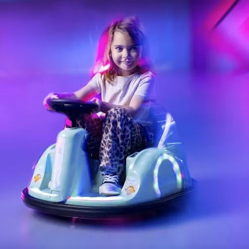 Xootz Dizzy Dodger Bumper Car Electric Ride-On with Light and Sound, Green, W/D/H: 66.5 x 45.5 x 64.5 cm – 2