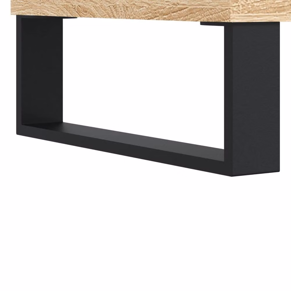 Berkfield Home Sonoma Oak Decorative Coffee Table in Light Oak, W/D/H: 90 x 60 x 35 cm – 3