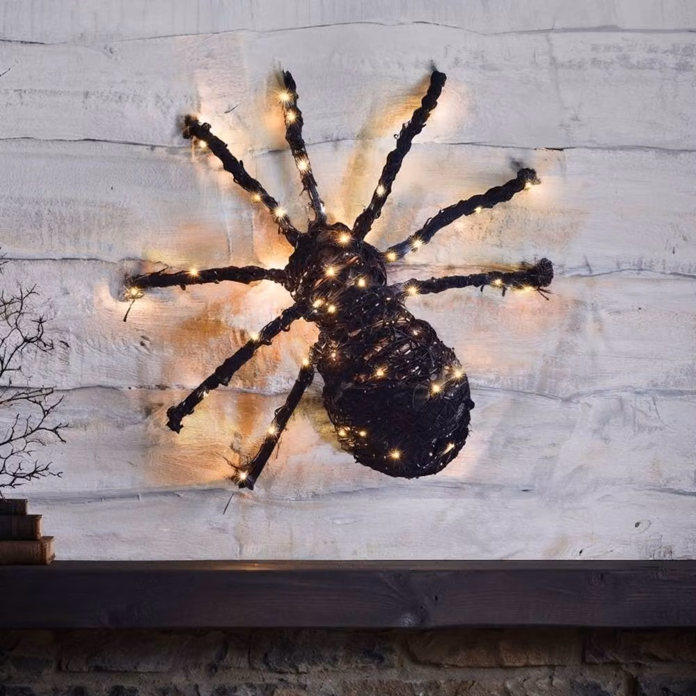 Garden Greatness Haunted Illuminated Spooky Spider in Black – 2