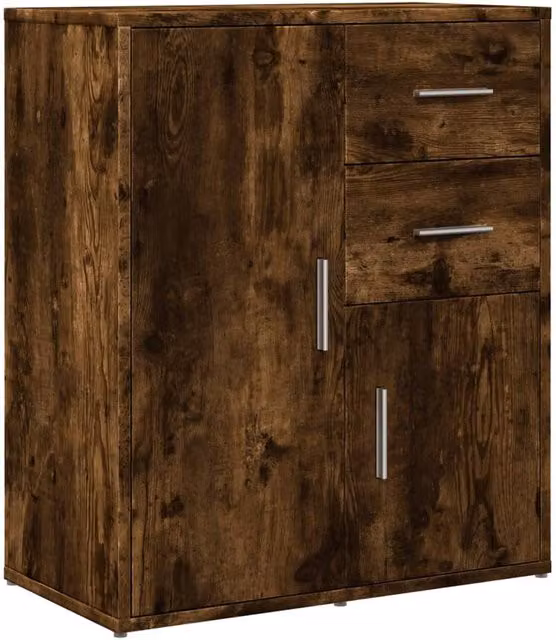 Berkfield Home Modern Smoked Oak Sideboard in Brown, W/D/H: 60 x 31 x 70 cm – 1