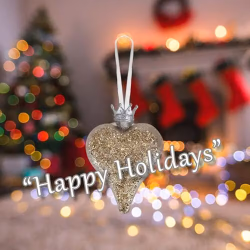 VFM e-Store Christmas Hanging Heart Pendant Decoration in White and Gold – 3