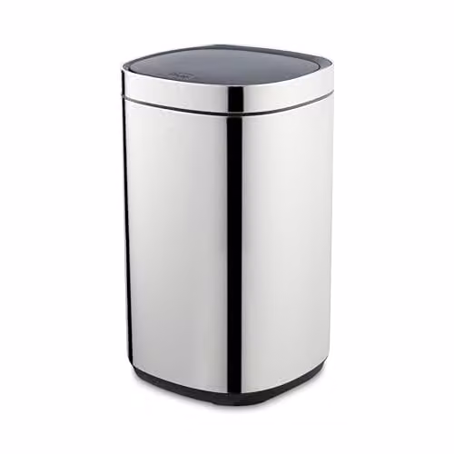 Swan 30L Stainless Steel Fingerprint Proof Touch Bin in Silver