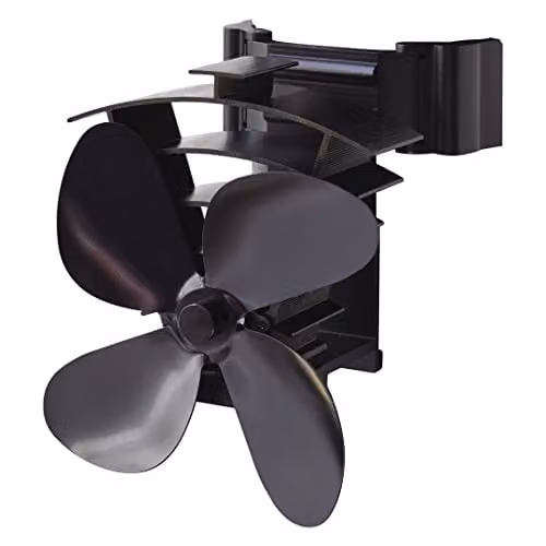Valiant Remora Magnetic Heat Powered Flue Pipe Stove Fan, Black, 200 mm
